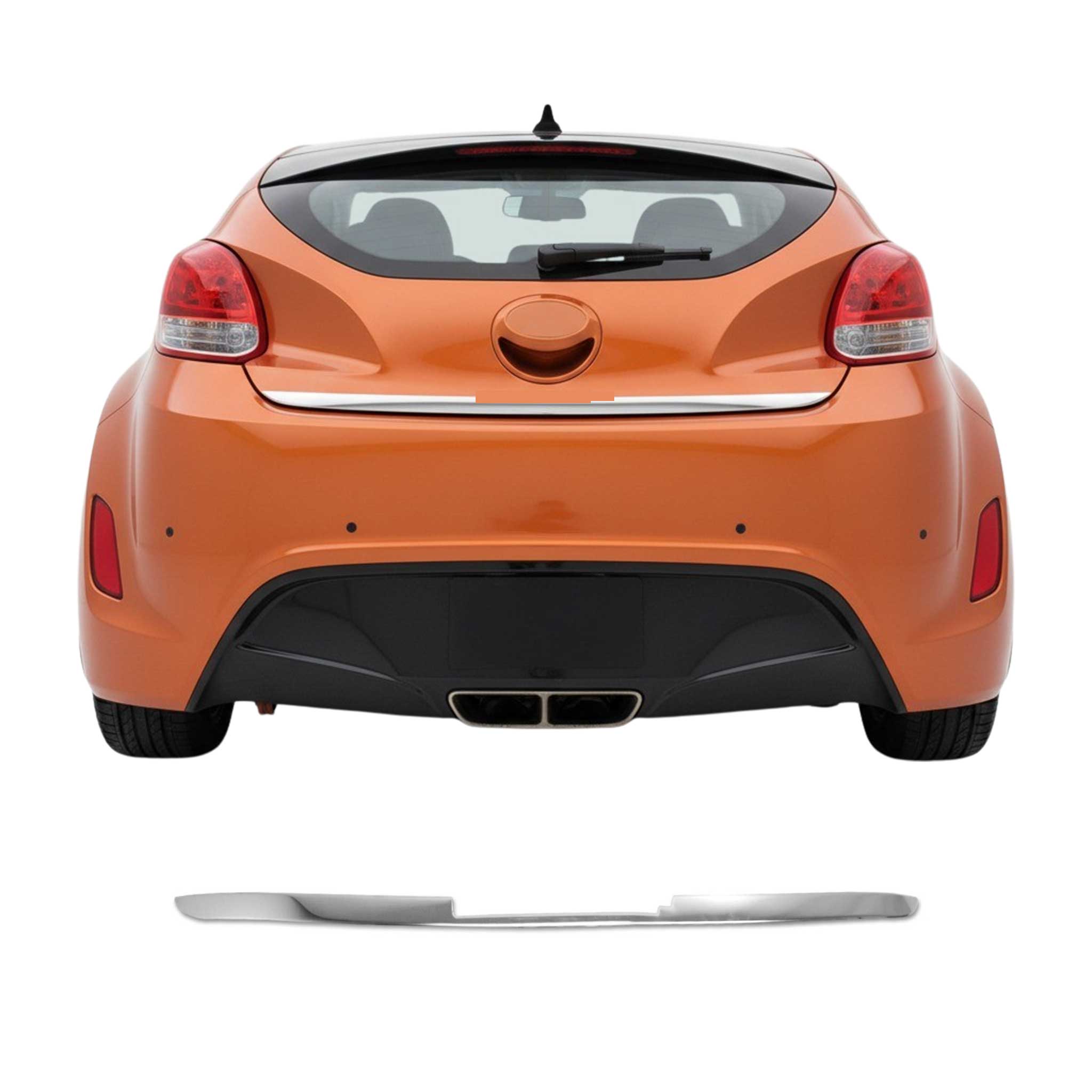 Kofferraumleiste Heckleiste für Hyundai Veloster 2011-2017 Edelstahl Chrom