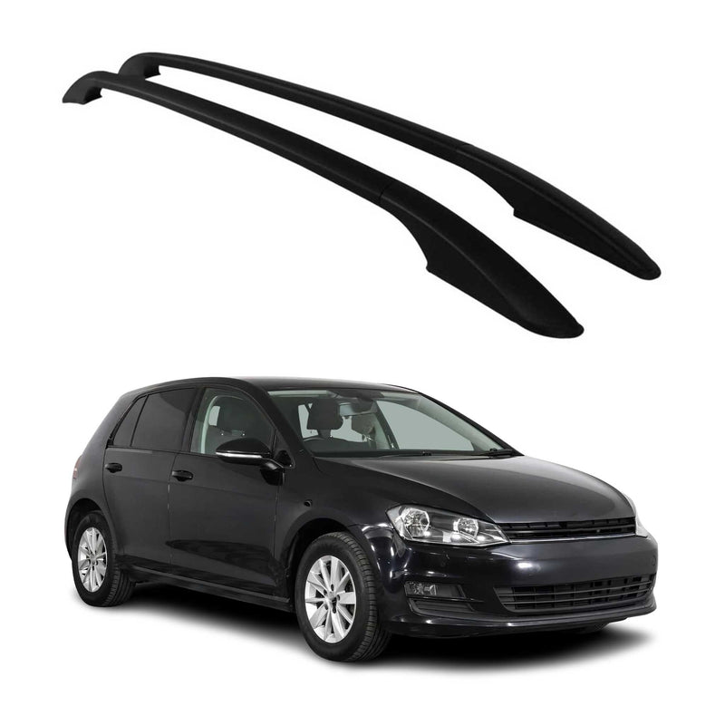 Aluminium Dachreling Relingträger für VW Golf 2012-2019 Schwarz 2tlg