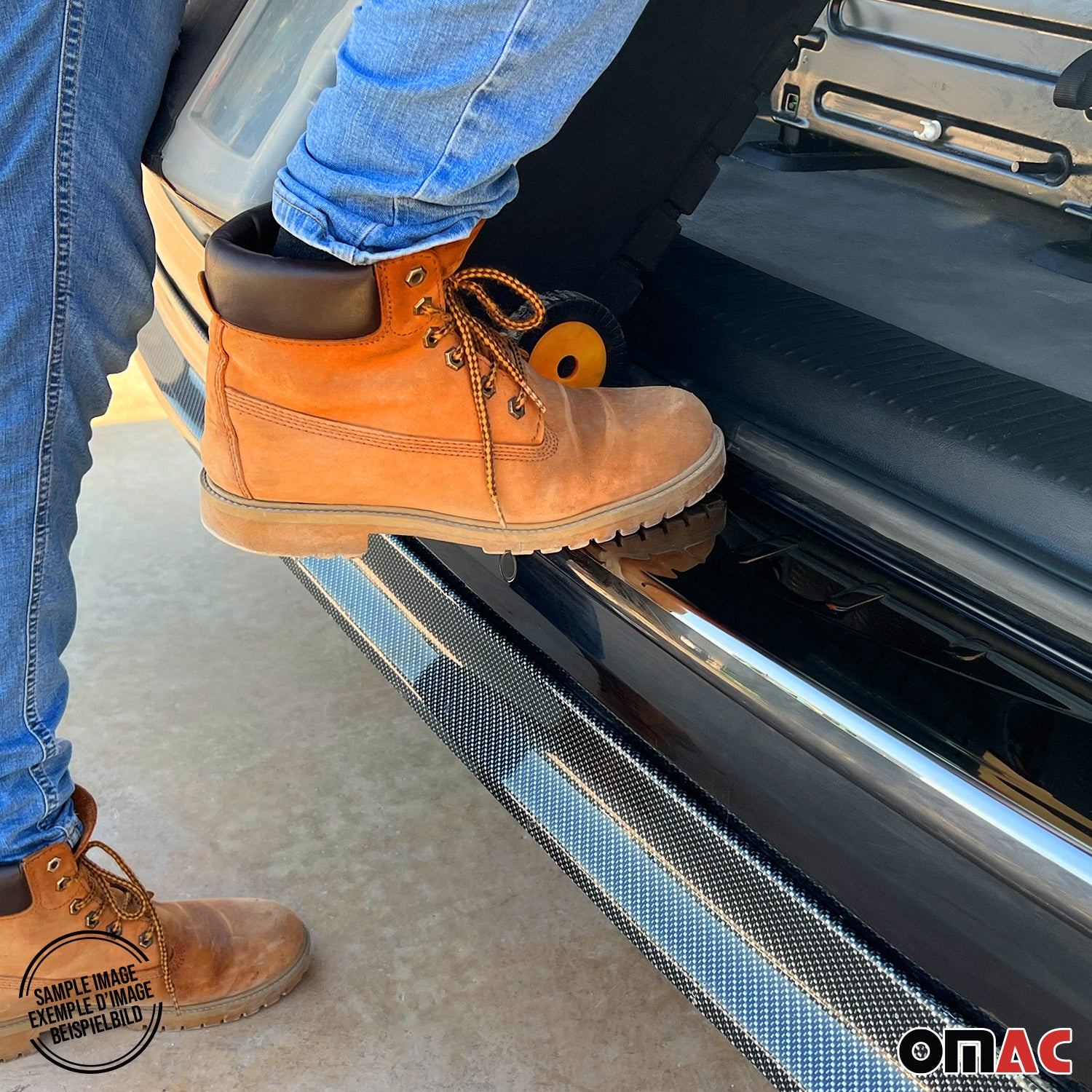 Ladekantenschutz Stoßstange für VW Tiguan II / Allspace 2016-2024 Chrom Dunkel