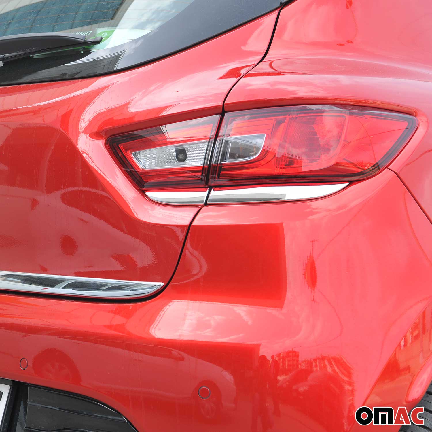Rücklichtleiste für Renault Clio IV 2012-2019 Edelstahl Chrom 4 tlg