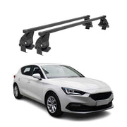 Menabo Dachträger Grundtäger für Seat Leon 2020-2026 50kg Stahl Schwarz 2 tlg