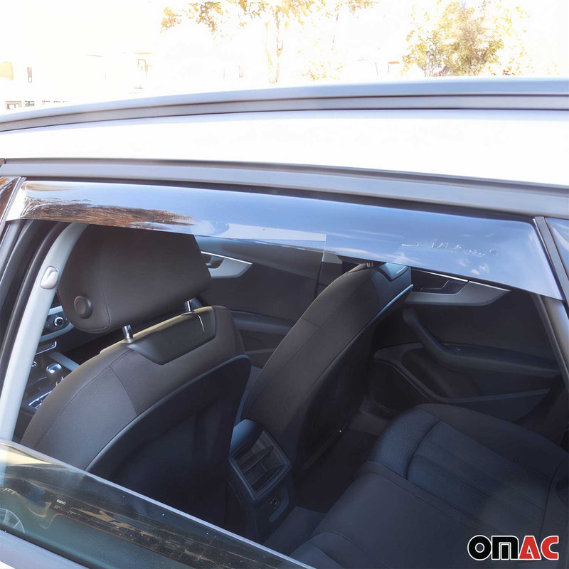 Windabweiser Regenabweiser für Audi A4 Allroad B9 2016-2024 Kunststoff Schwarz