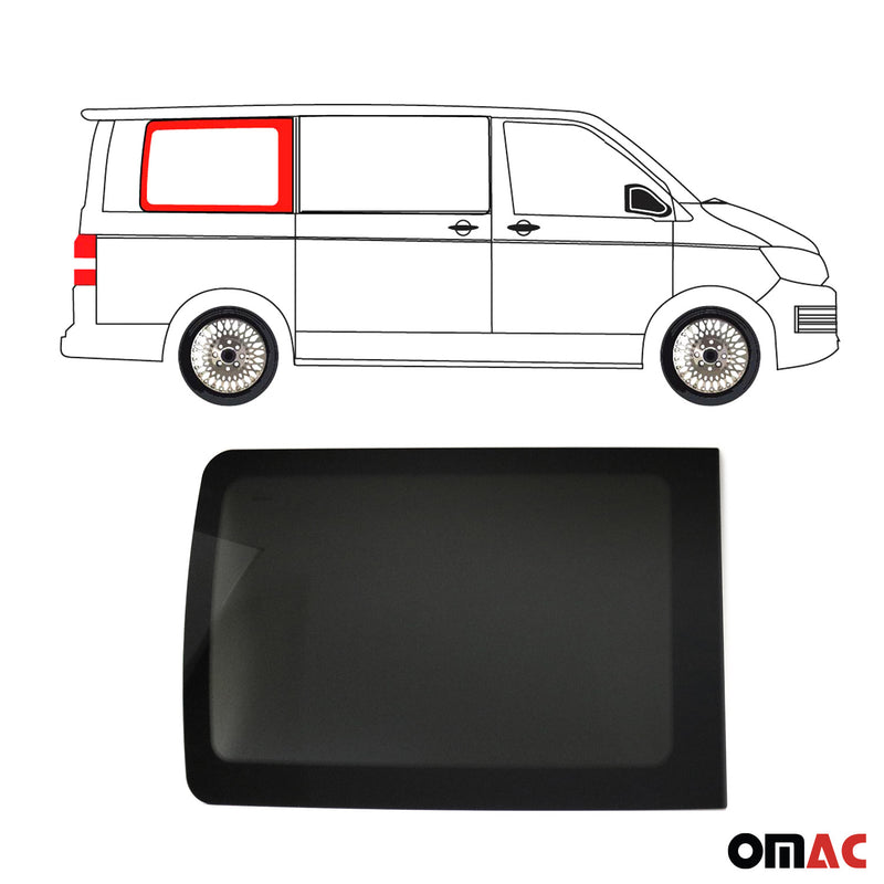 Seitenfenster Auto Seitenscheibe für VW T5 2003-2015 Rechts L1 Schwarz