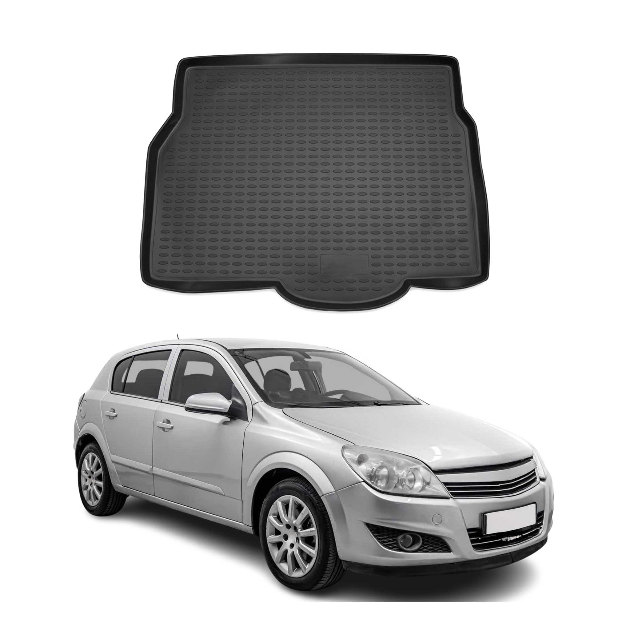 Kofferraummatte Kofferraumwanne für Opel Astra 2004-2014 Gummi TPE Schwarz