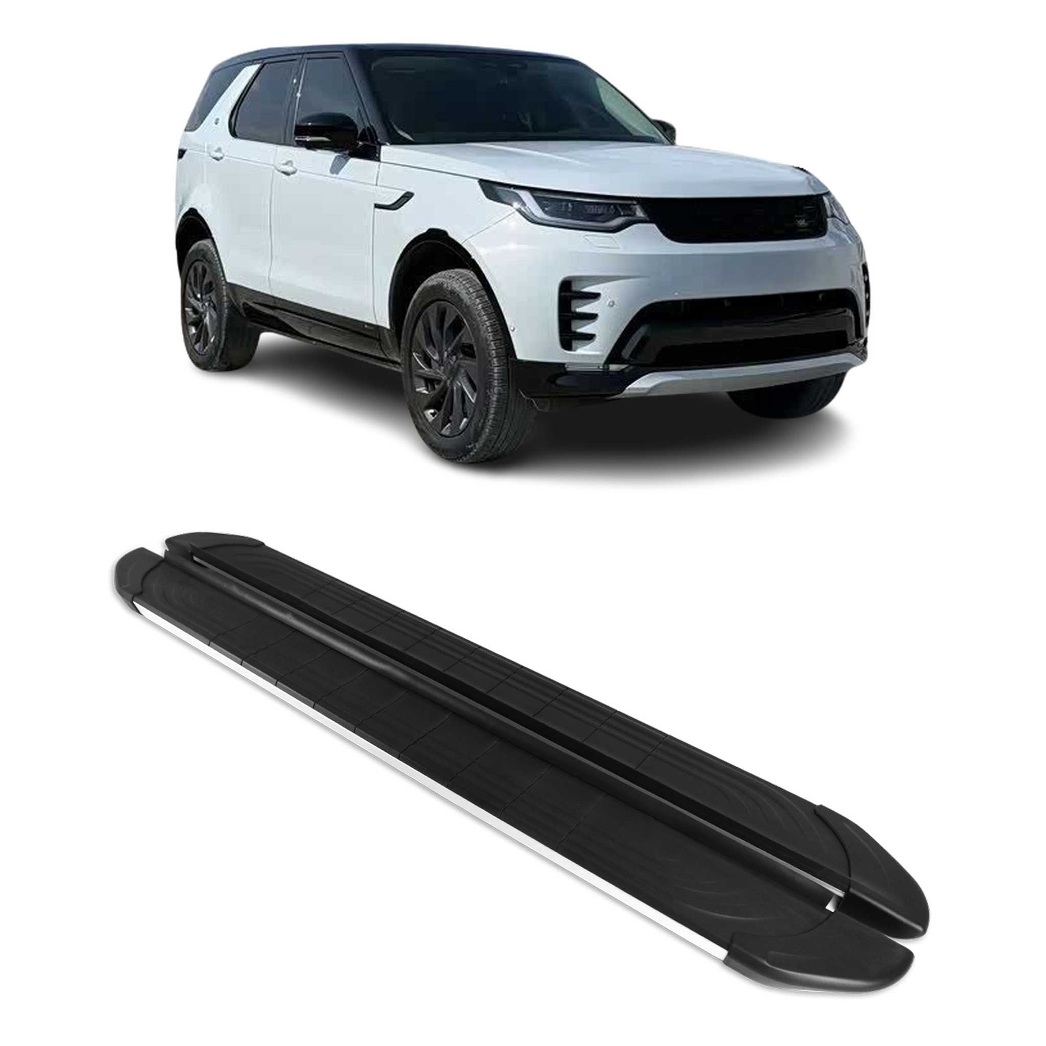 Trittbretter für Land Rover Discovery V L462 2017-2026 Alu Schwarz Grau