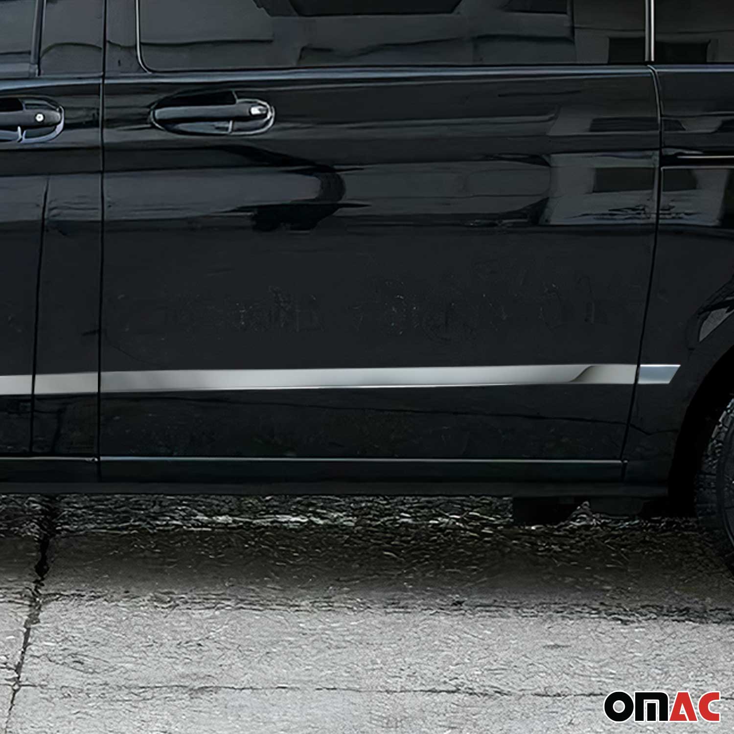 Seitentürleiste Chrom für Mercedes Vito W447 L1/L2 Doppel Schiebetür 7tlg