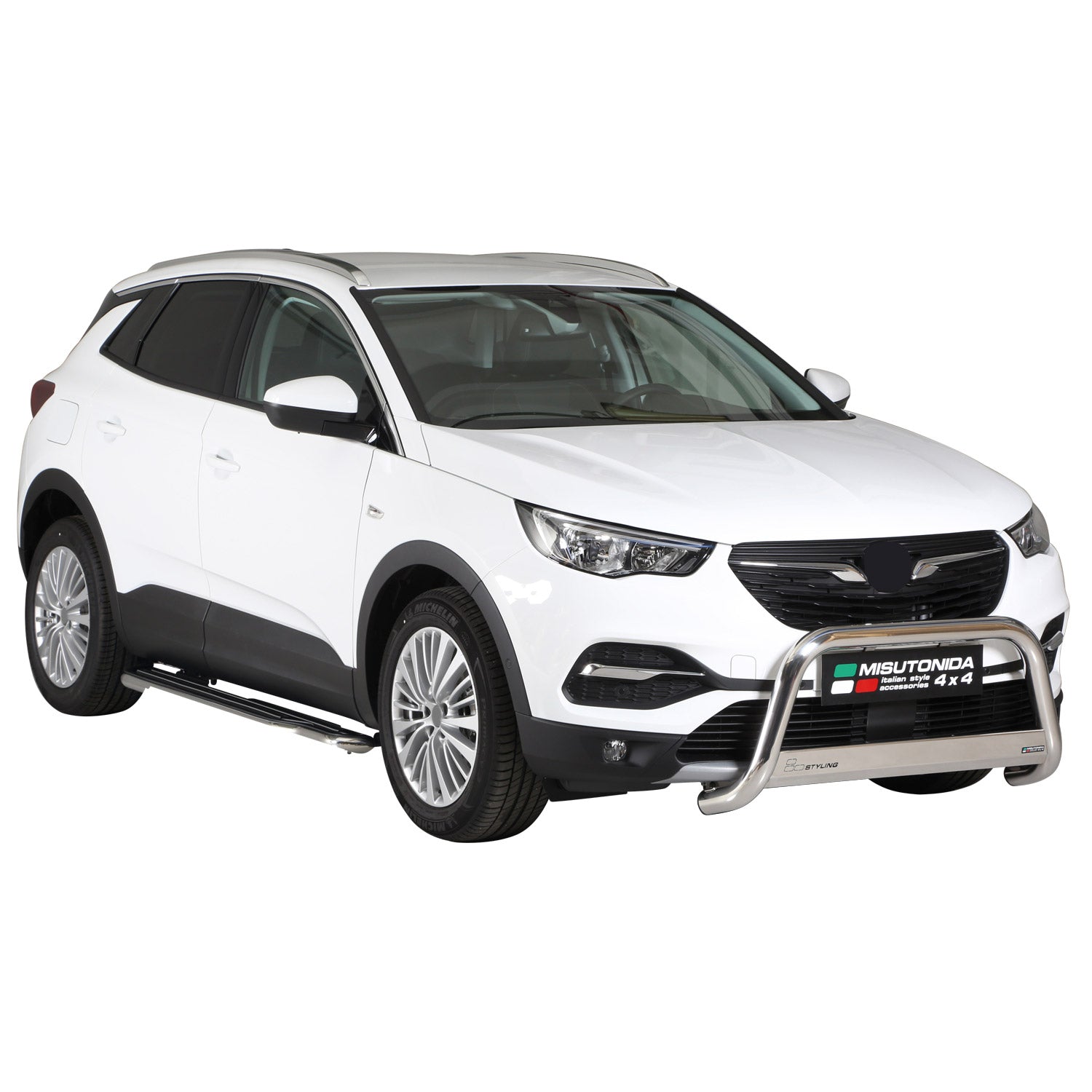 Frontbügel Frontschutzbügel für Opel Grandland X 2017-2024 ø63mm Stahl Silber