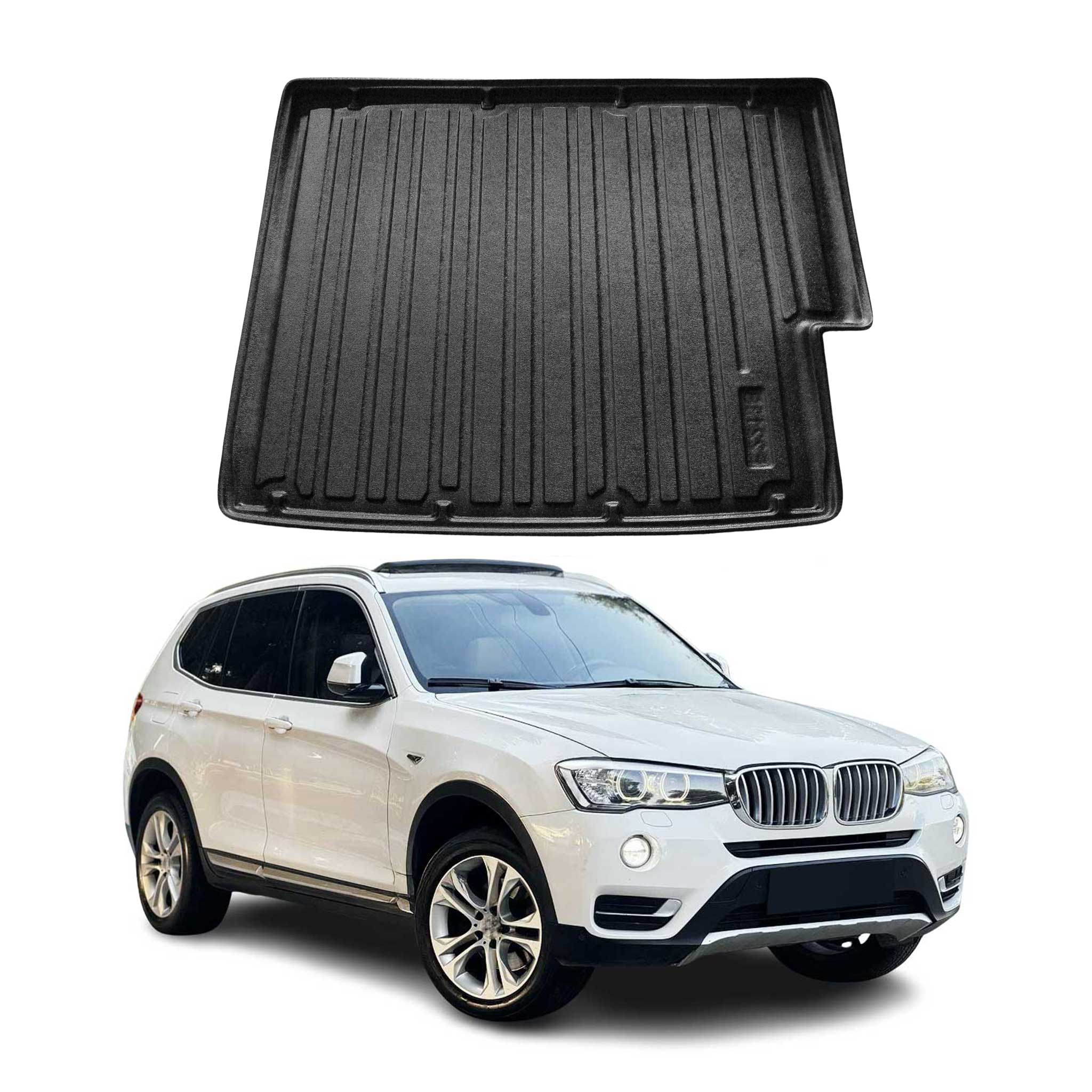 Kofferraumwanne Laderaumwanne für BMW X3 F25 2010-2017 Gummi TPE Schwarz