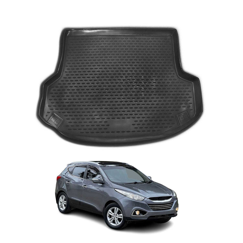 Kofferraummatte Kofferraumwanne für Hyundai ix35 2009-2015 Gummi TPE Schwarz
