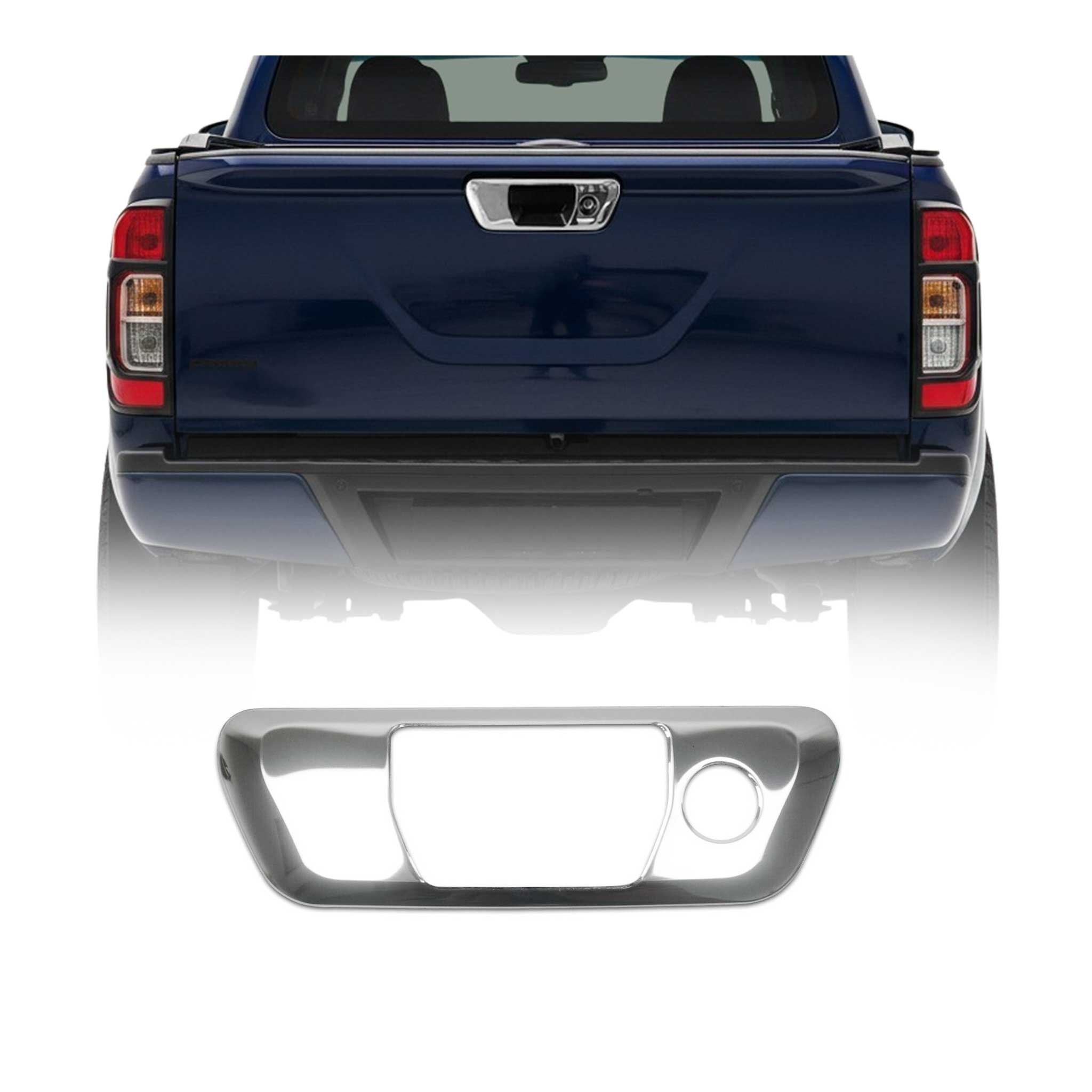 Kofferraumleiste Heckklappe Leiste für Nissan Navara 2016-2020 Edelstahl Chrom