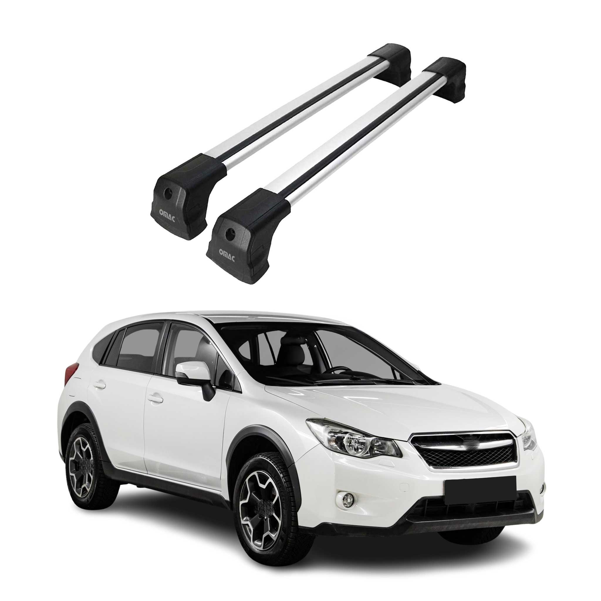 Dachträger Grundtäger für Subaru XV mk1 2012-2017 75kg Aluminium Silber 2 tlg
