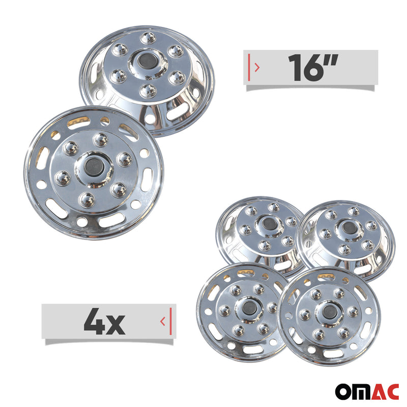 4x Radkappen Radzierblenden Radblenden 16" für Ford Stahl Silber