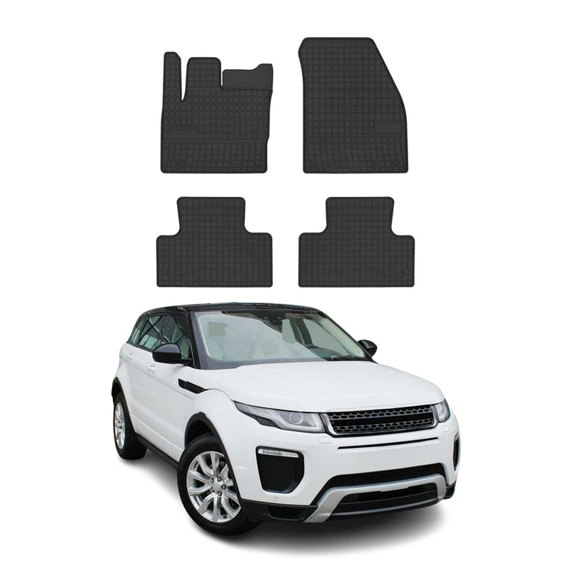 OMAC Gummi Fußmatten für Land Rover Evoque 2011-2018 Automatten Gummi Schwarz 4x