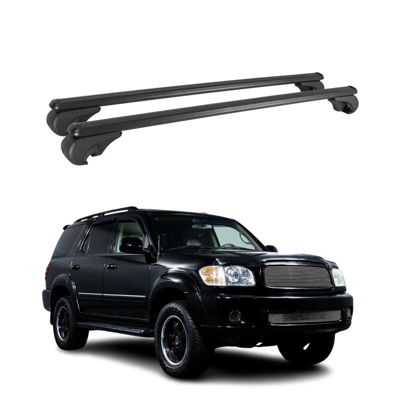 Dachträger für Toyota Sequoia 2001-2006 Gepäckträger Grundträger Alu Schwarz 2x