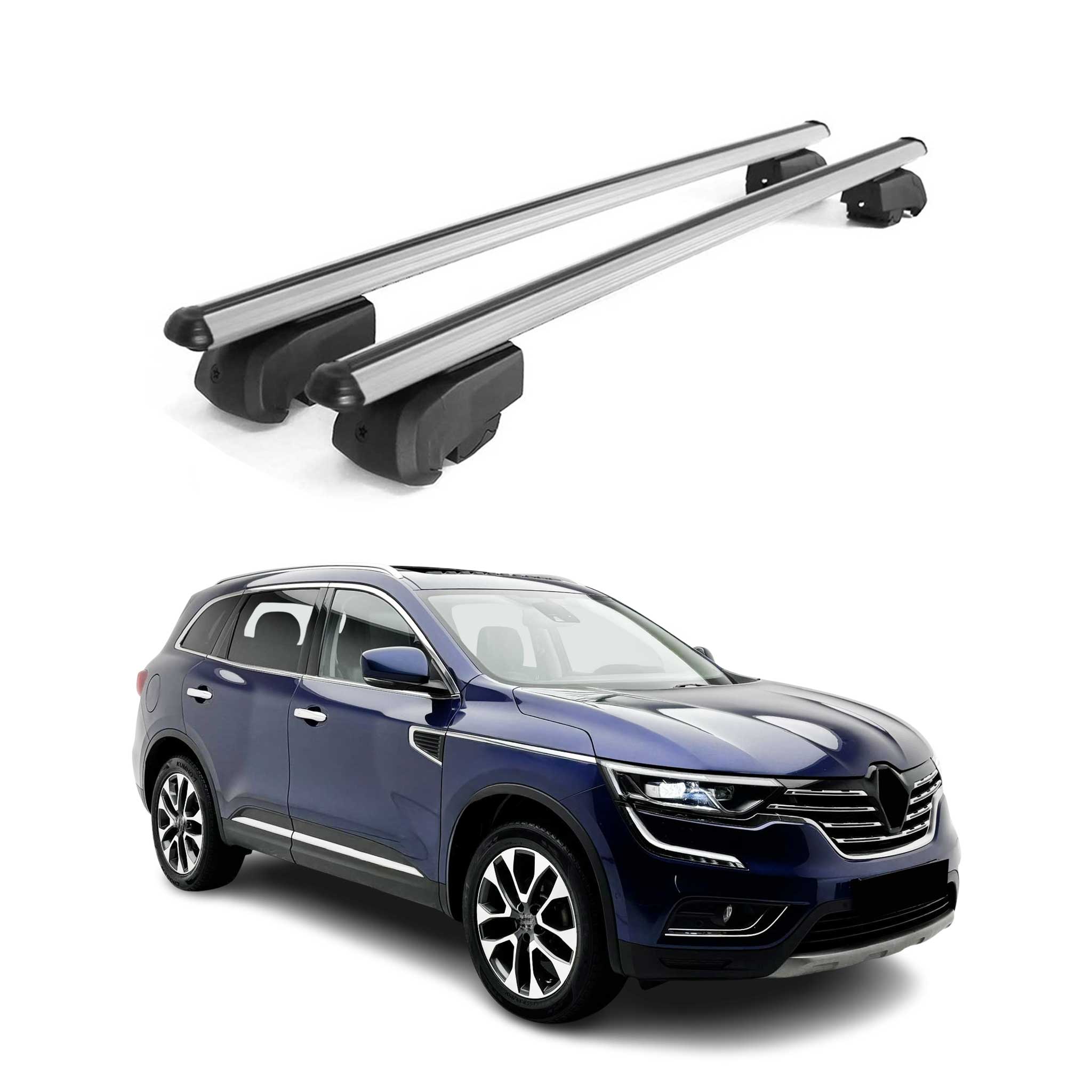 Dachträger Gepäckträger für Renault Koleos HV 2017-2023 ABE Aluminium Grau