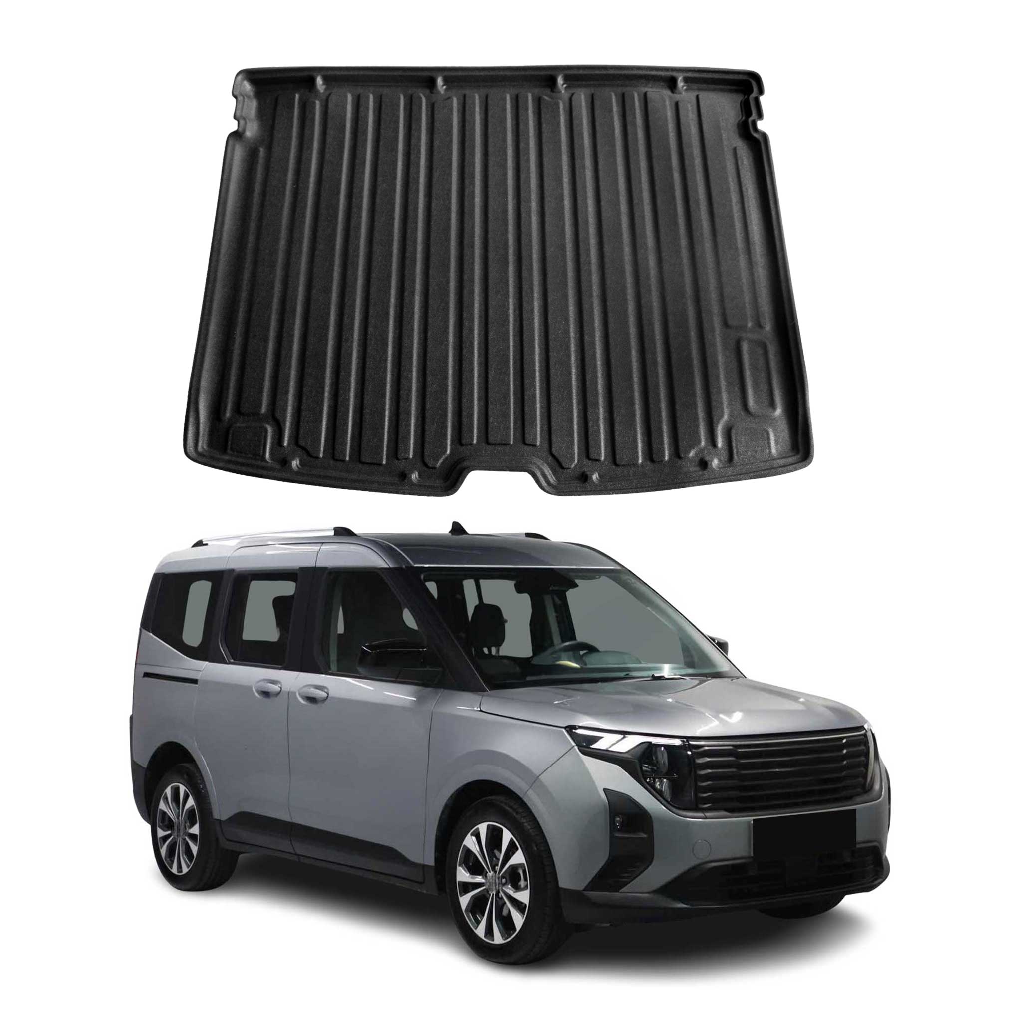 Kofferraumwanne Laderaumwanne für Ford Tourneo Courier 2023-26 TPE Gummi Schwarz