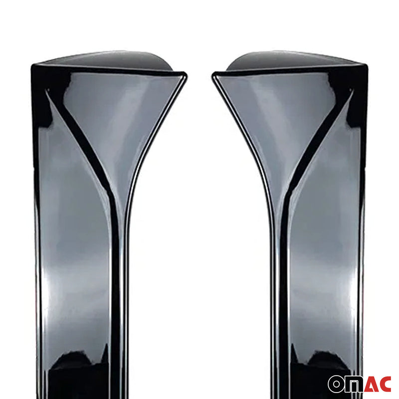 Window strips decorative strips for Seat Leon 3 2012-2020 ABS black gloss 2 pieces