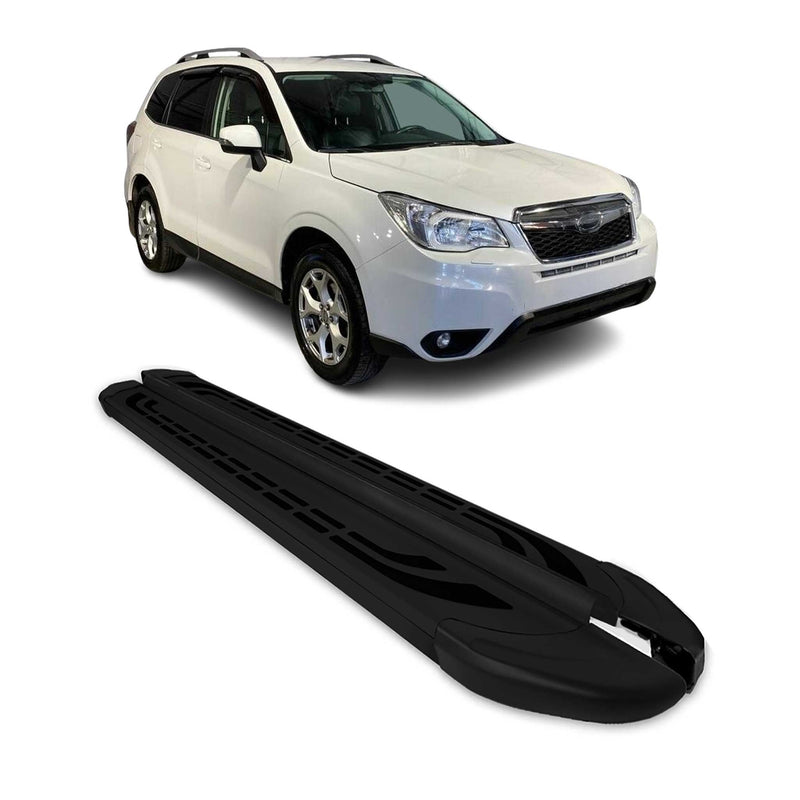Trittbretter Schweller Seitenbretter für Subaru Forester 2013-2015 Alu Schwarz