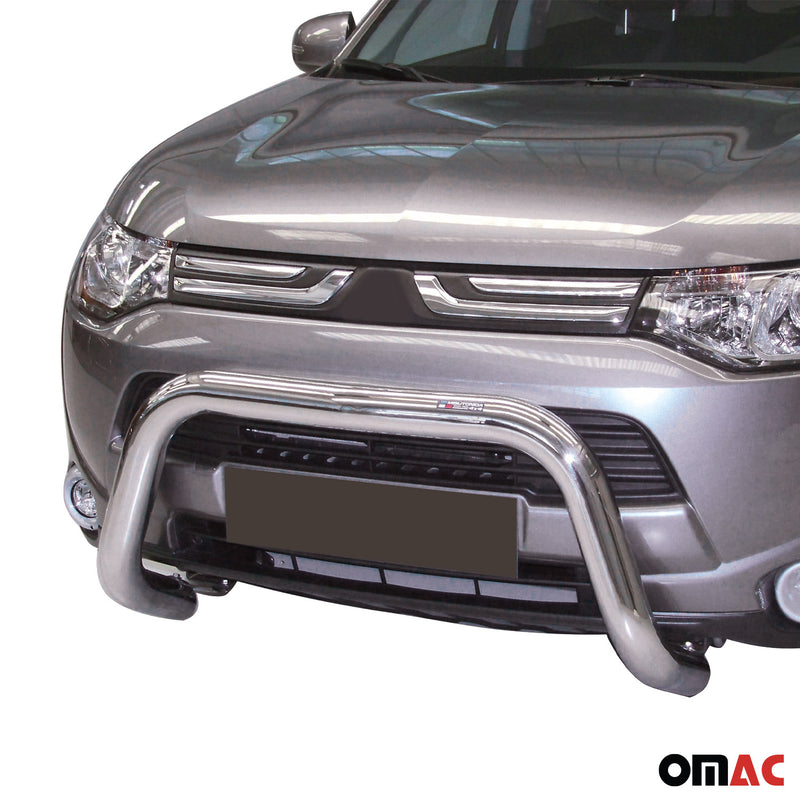 Frontbügel Frontschutzbügel für Mitsubishi Outlander 2013-2015 ø76 Stahl Silber