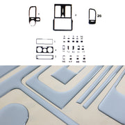 Innenraum Dekor Cockpit für VW Polo 1999-2001 Aluminium Optik 20tlg
