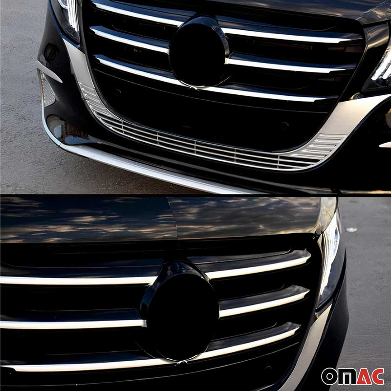 Kühlergrill Grillleisten für Mercedes Vito W447 2024-2025 Edelstahl Chrom 6tlg