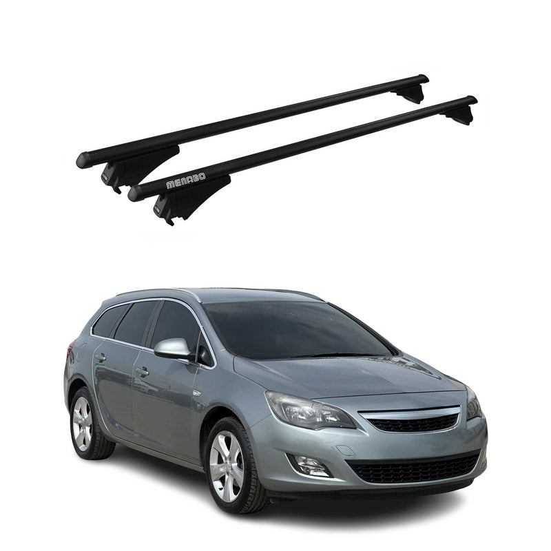 Menabo Dachträger für Opel Astra Sportourer 2010-2016 ABE Aluminium Schwarz