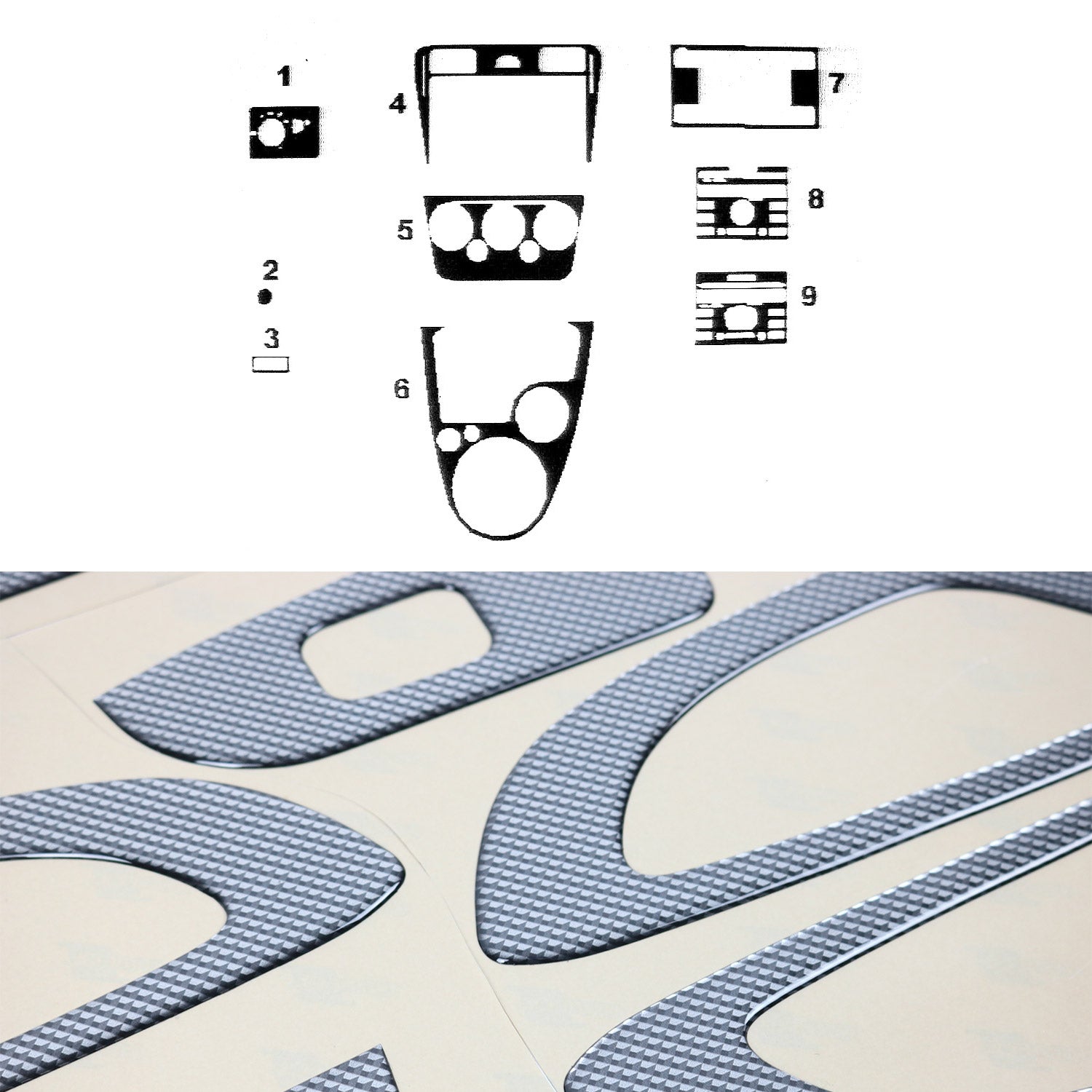 Innenraum Dekor Cockpit für Ford Fusion 2005-2012 Carbon Optik 9tlg
