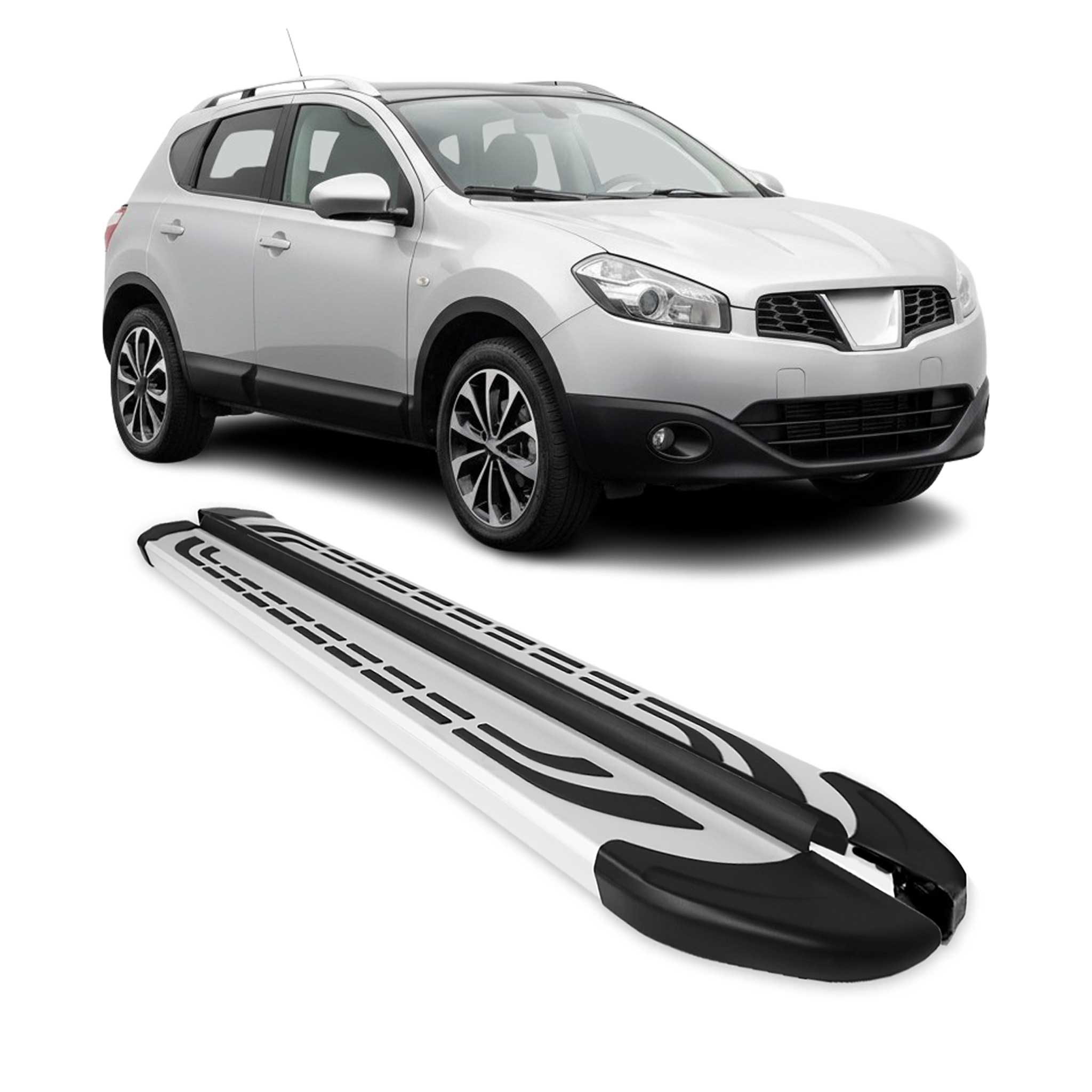 Trittbretter Seitenschweller Seitenbretter für Nissan Qashqai J10 2006-2014 Alu