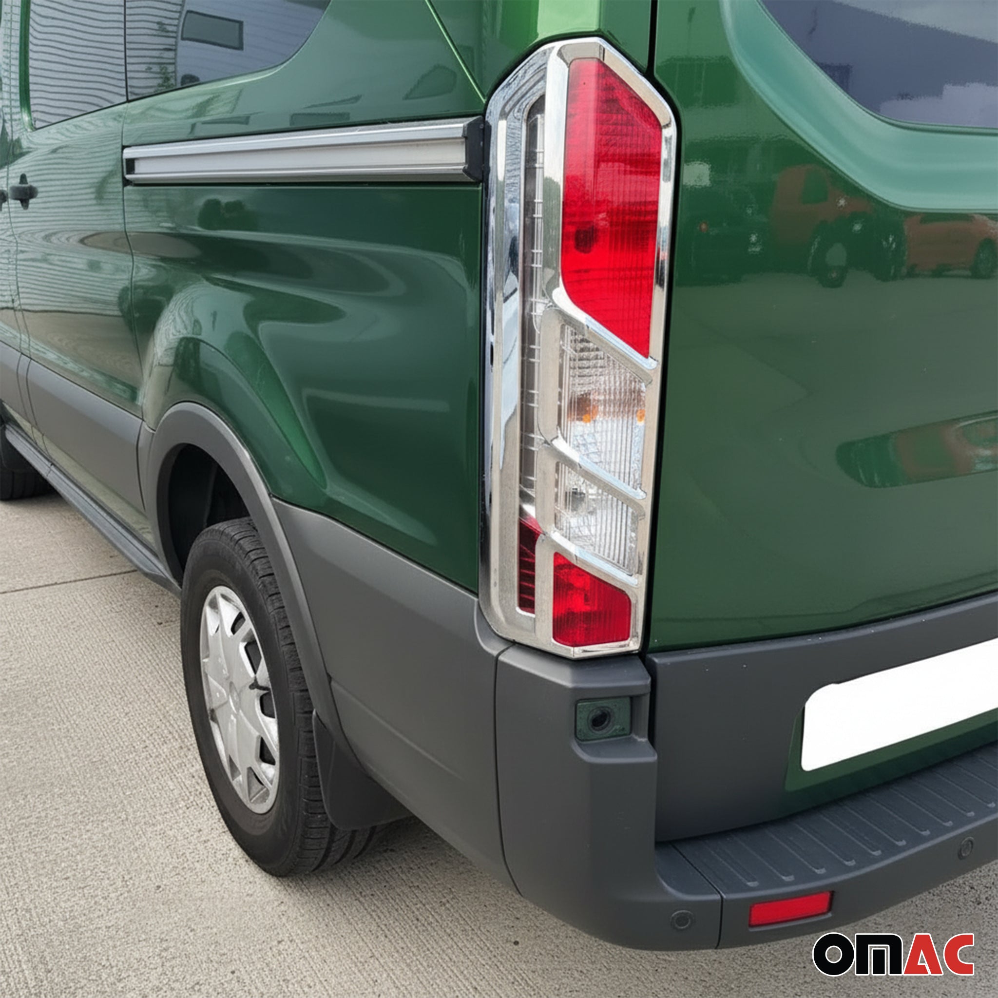 Rückleuchten Heckleuchte Rücklicht Rahmen für Ford Transit 2015-2026 Chrom 2x