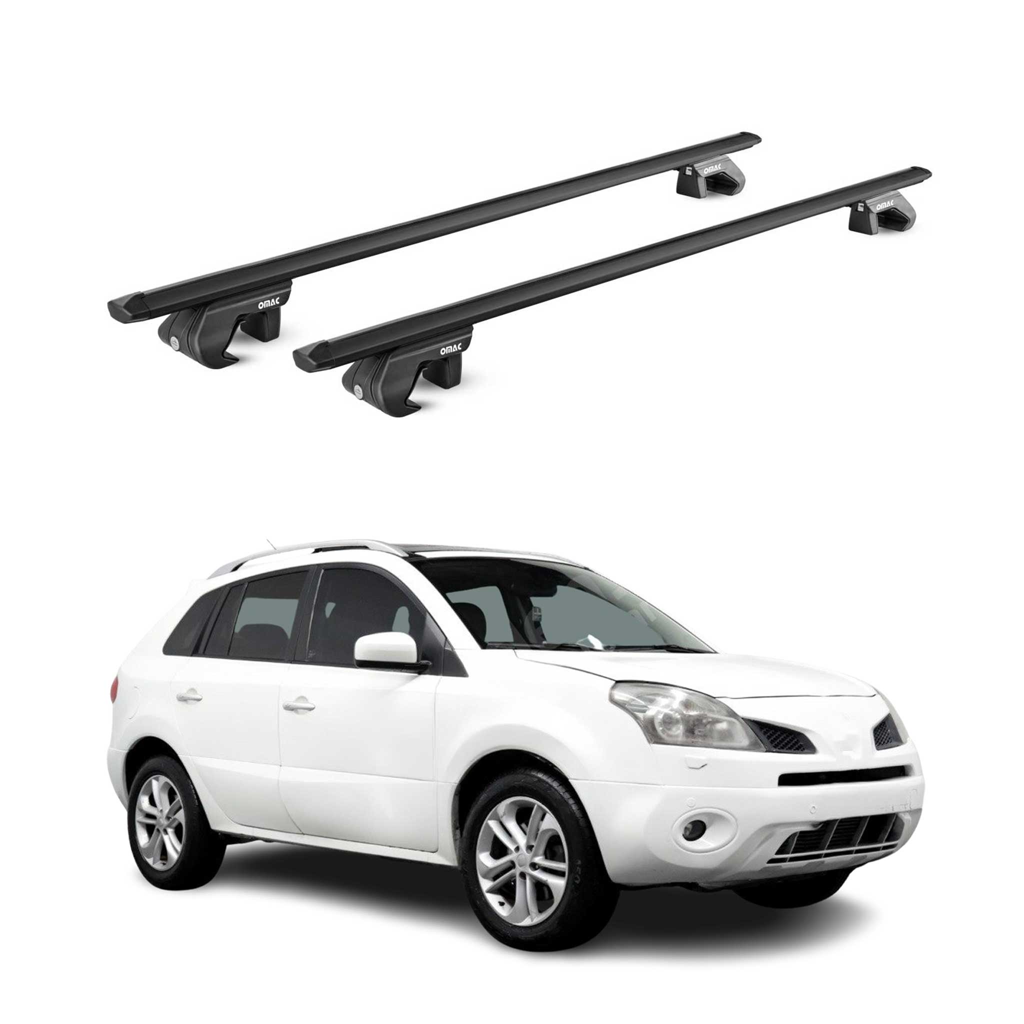 Dachträger Grundtäger für Renault Koleos mk1 2008-2016 5tür 90kg Alu ABE Schwarz