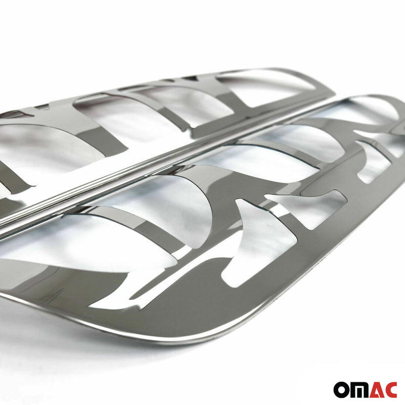 Rücklicht Leisten Heckleuchte für Fiat Doblo 2006-2010 L+R Edelstahl Silber 2tlg