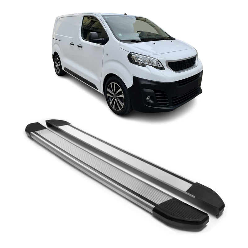 Alu Seitenschweller Trittbretter für Peugeot Expert 2017-2025 L1 Kurzer Silber