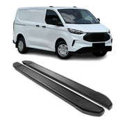 Trittbretter Seitenschweller für Ford Transit Custom 2023-2026 L1 Schwarz Alu 2x