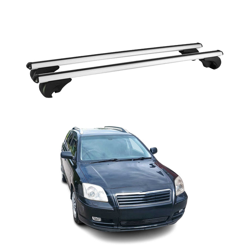 Dachträger für Toyota Avensis mk1 Kombi 1997-2000 Pre-FL 75kg Alu Silber 2x