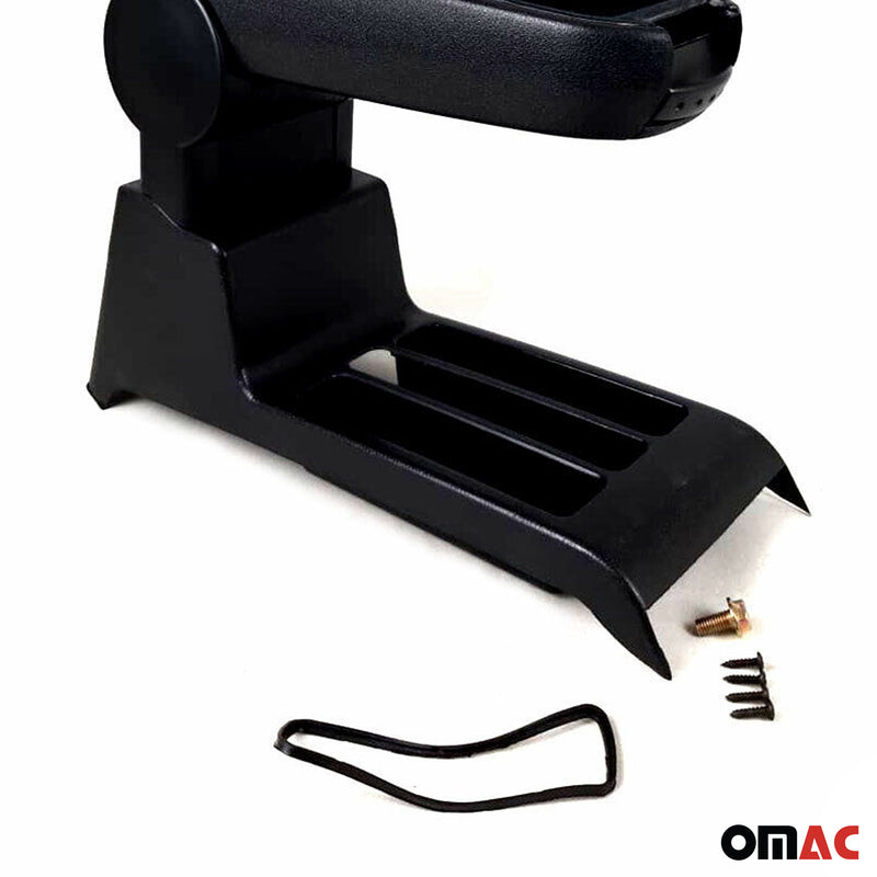 Mittelarmlehne Armlehne Mittelkonsole für VW Polo 2001-2009 PU-Leder ABS Schwarz