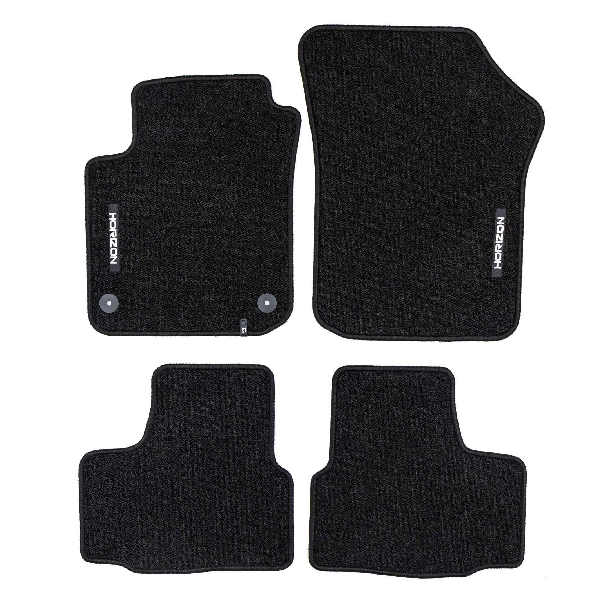 Velours Fußmatten für Seat Mii 2011-2019 Autoteppich Automatten Schwarz 4 tlg