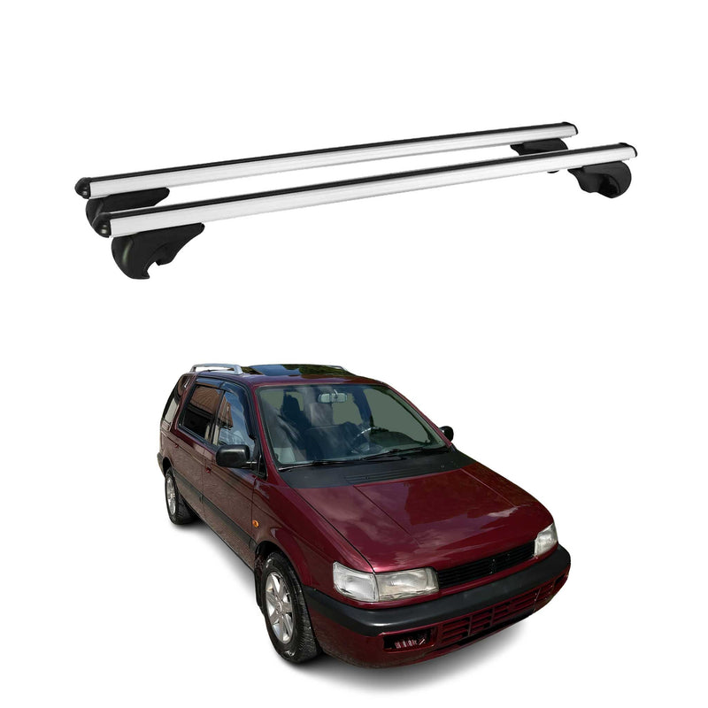 Dachträger Grundtäger für Mitsubishi Space Wagon 1991-1997 75kg Alu Silber 2 tlg