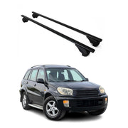 Dachträger Grundtäger für Toyota RAV4 2000-2012 75kg Metall Schwarz 2 tlg