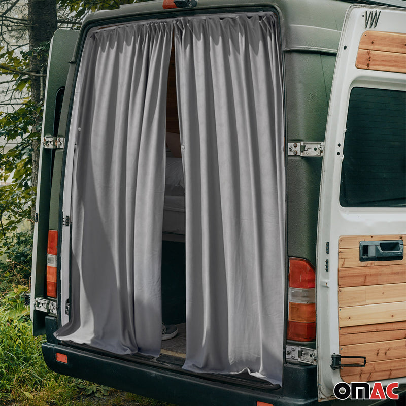 Maß Gardinen Sonnenschutz für Peugeot Traveller Heckklappe Vorhänge Grau