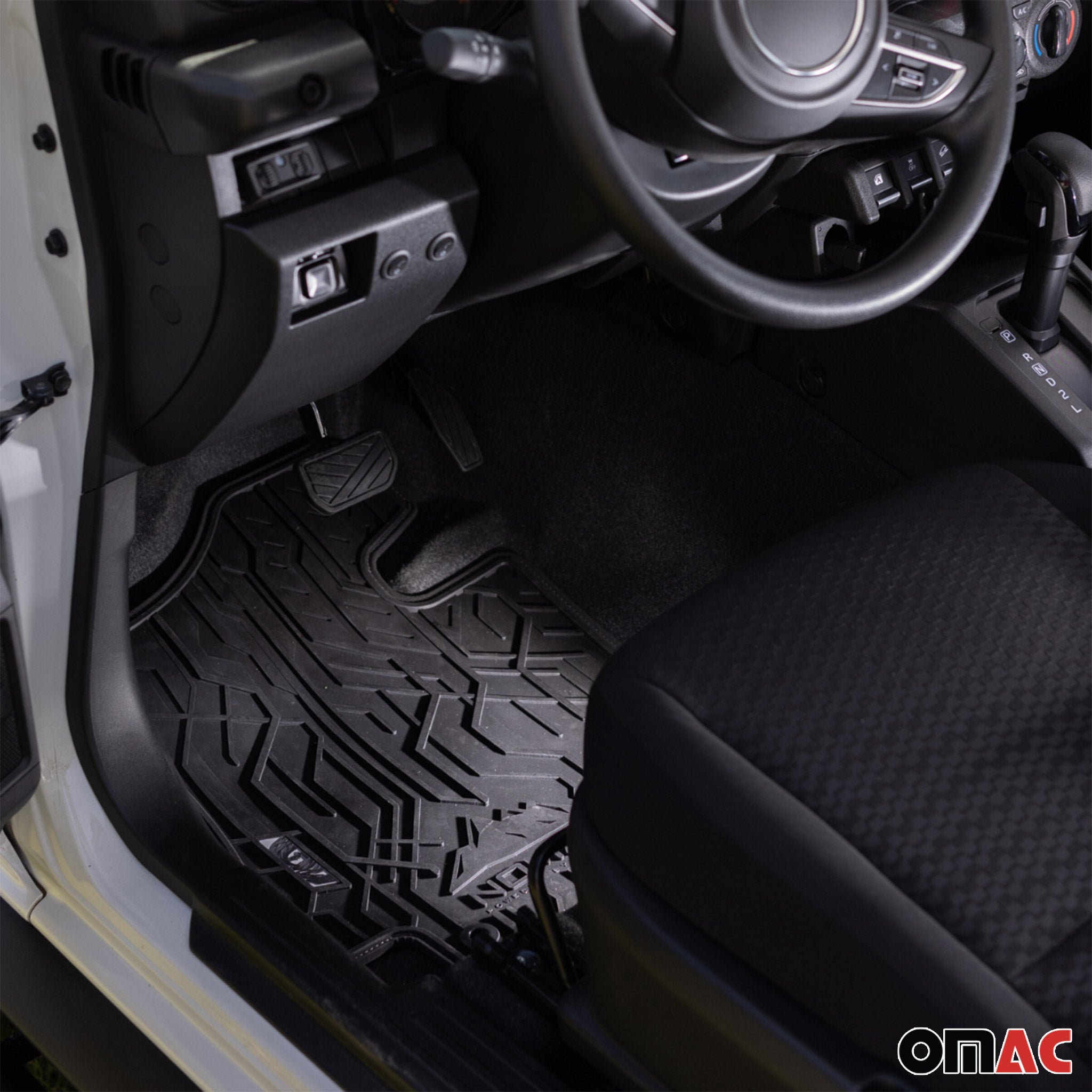 Fußmatten Gummimatten Antirutsch für Fiat Sedici 2005-2014 1.Reihe Schwarz 2 tlg