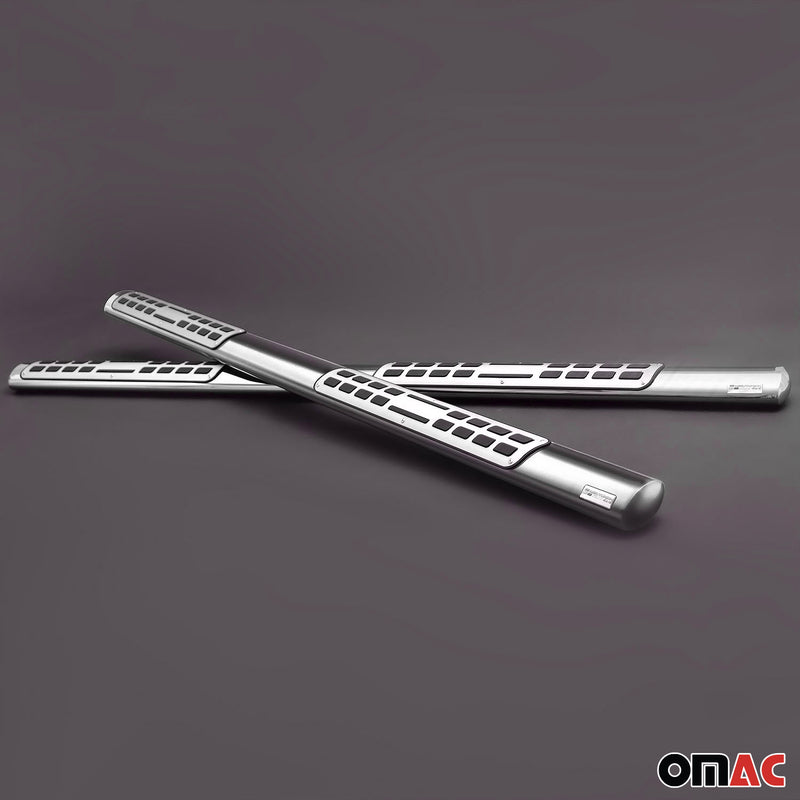 Edelstahl Seitenschweller Schwellerrohre für Mercedes ML 2005-2008 Silber