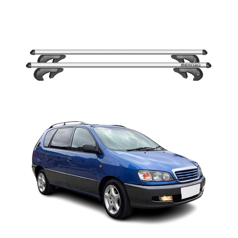Menabo Dachträger Grundtäger für Toyota Picnic 1996-2001 90kg Alu Silber 2 tlg