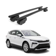 Dachträger Grundtäger für Skoda Elroq 2024-2026 75kg Aluminium Schwarz 2 tlg