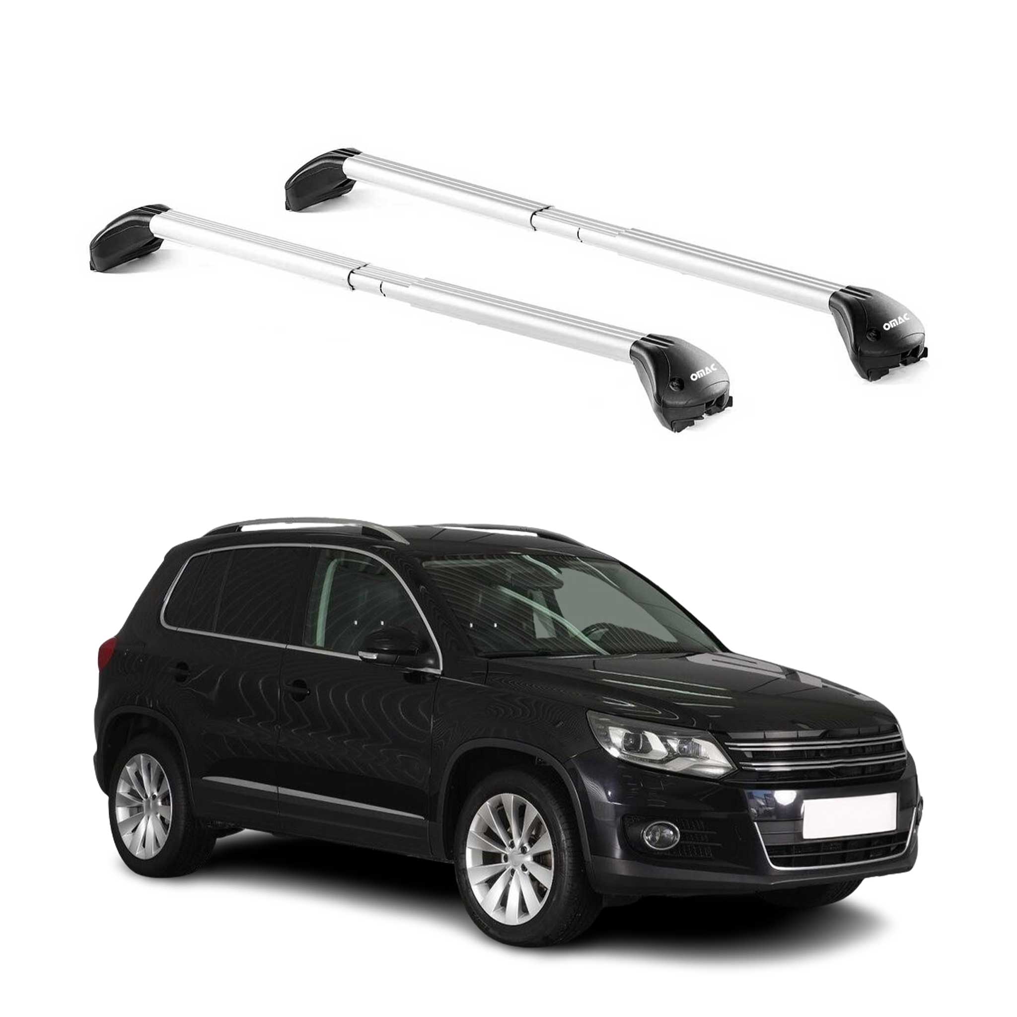 Dachträger Grundtäger für VW Tiguan 2007-2023 5 tür 100kg Alu Silber 2x ABE