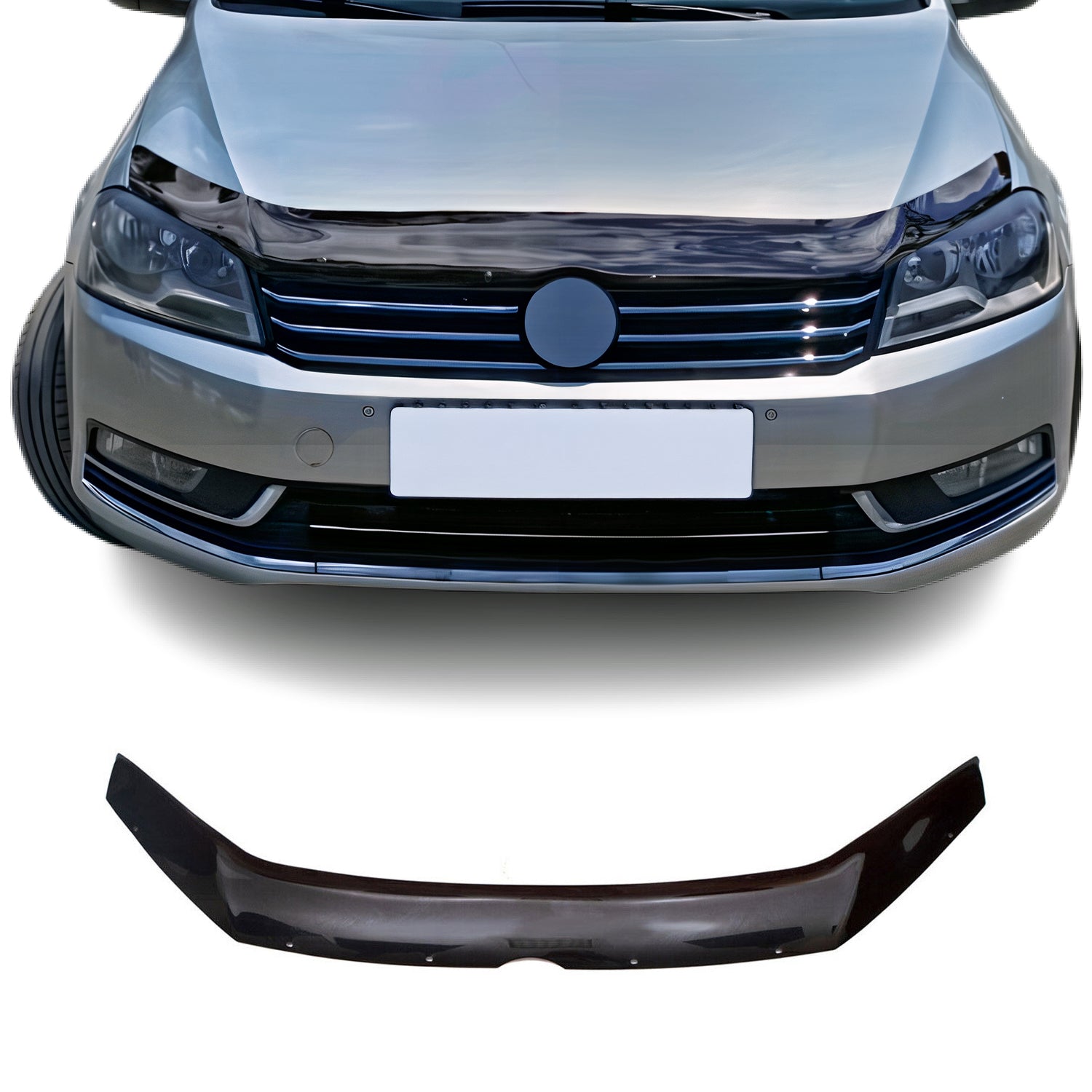 Motorhaube Deflektor Insekten Steinschlagschutz für VW Passat 2011-2015 Dunkel