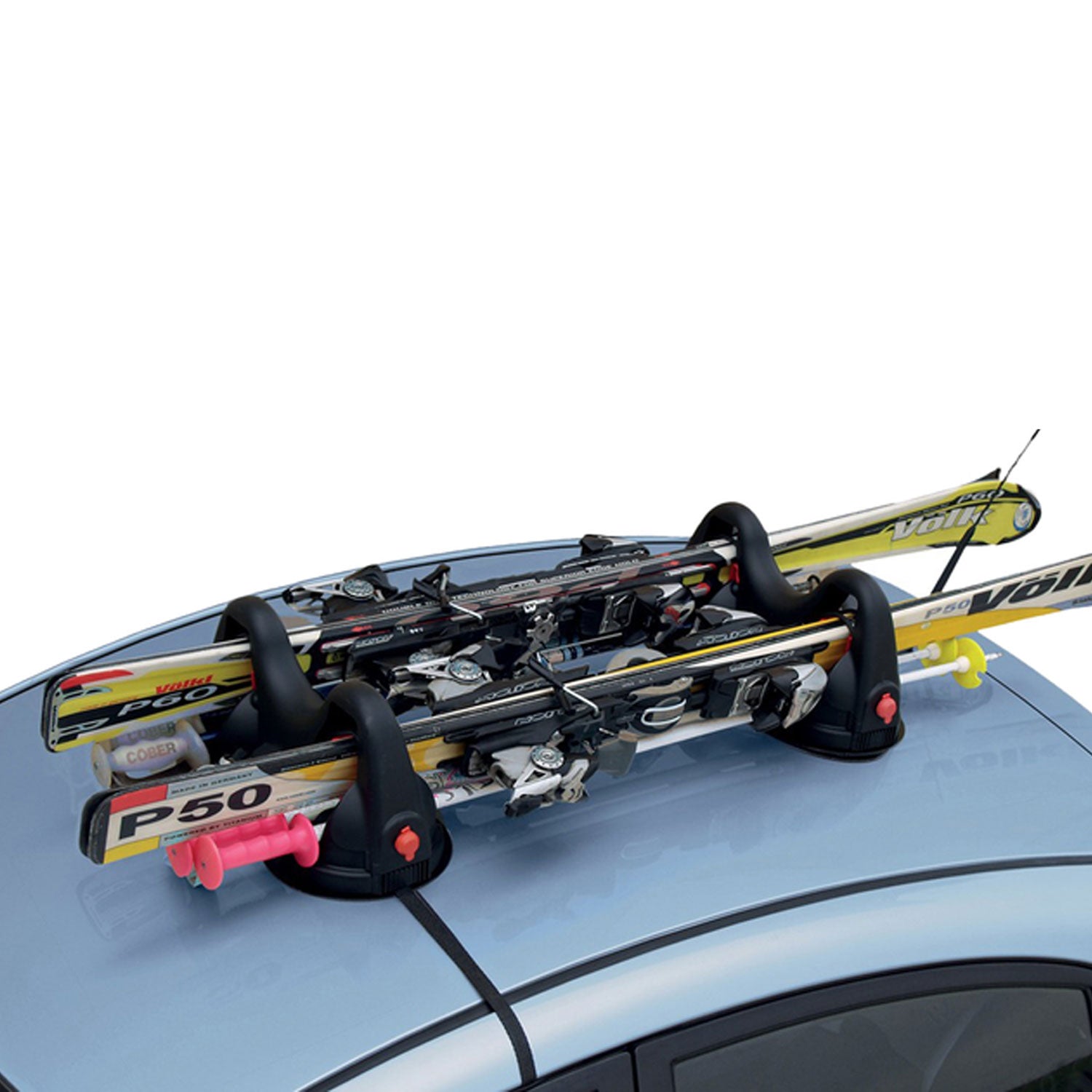 Menabo Magnetischer Skiträger Snowboardträger Dachträger Abschließbar Schwarz 2x