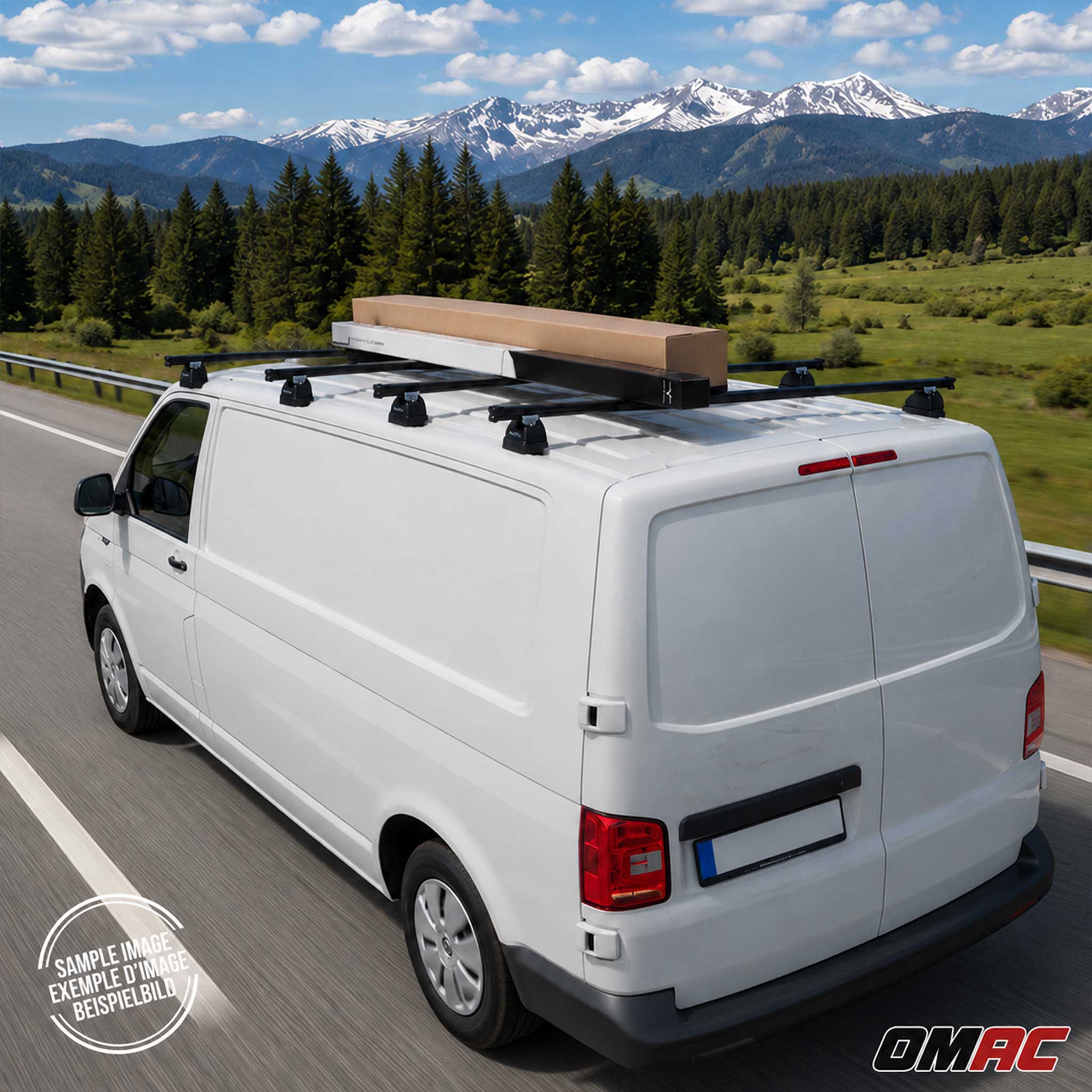 Dachträger für Peugeot Boxer 2006-2026 H1+H2 4-Träger Stahl Schwarz
