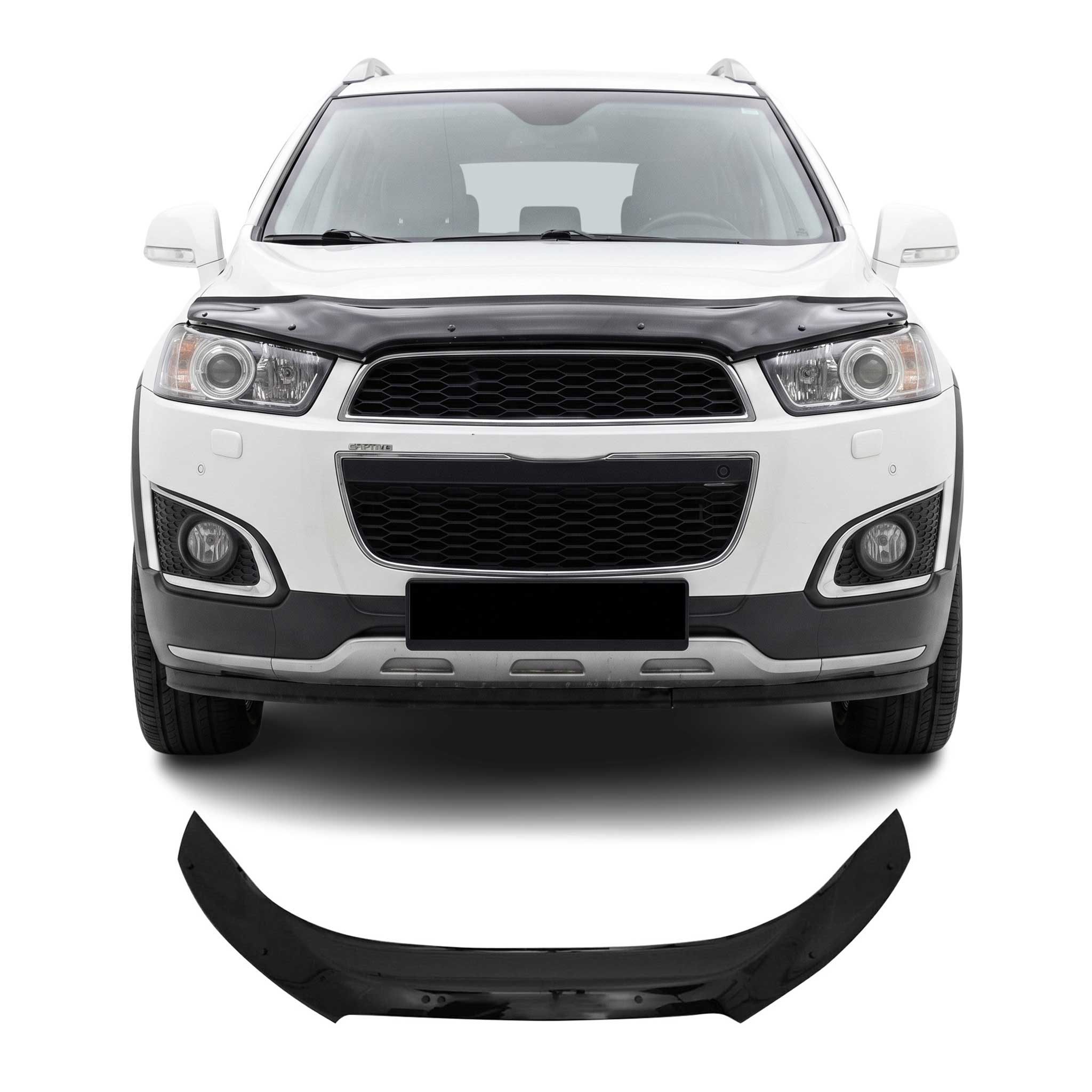 Motorhaube Deflektor Insektenschutz für Chevrolet Captiva 2011-2016 Dunkel