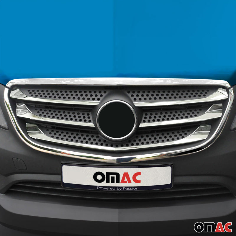 Kühlergrill Leisten Grillleisten für Mercedes Vito W447 2014-2019 2tlg Chrom