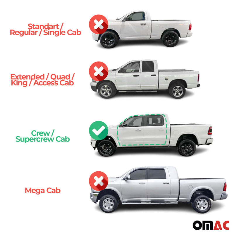 Trittbretter Seitenschweller für Ford Ranger Double Cab 2012-2022 Alu Grau